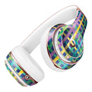 Purple Yellow Green and Blue Stitched Pattern Full-Body Skin Kit for the Beats by Dre Solo 3 Wireless Headphones