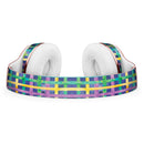 Purple Yellow Green and Blue Stitched Pattern Full-Body Skin Kit for the Beats by Dre Solo 3 Wireless Headphones
