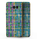 Purple Yellow Green and Blue Stitched Pattern - Samsung Galaxy S8 Full-Body Skin Kit