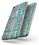 Purple Yellow Green and Blue Stitched Pattern - Skin-kit for the iPhone 8 or 8 Plus
