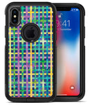 Purple Yellow Green and Blue Stitched Pattern - iPhone X OtterBox Case & Skin Kits