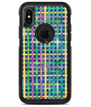 Purple Yellow Green and Blue Stitched Pattern - iPhone X OtterBox Case & Skin Kits