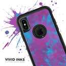 Purple and Blue Paintburst - Skin Kit for the iPhone OtterBox Cases