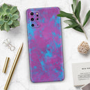 Purple and Blue Paintburst - Premium Vinyl Skin Decal for Samsung Galaxy S25 Ultra, S24, S23, S22 & All Galaxy S Models