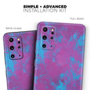 Purple and Blue Paintburst - Premium Vinyl Skin Decal for Samsung Galaxy S25 Ultra, S24, S23, S22 & All Galaxy S Models