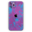 Purple and Blue Paintburst - Protective Skin Wrap & Decal – Compatible with iPhone SE to iPhone 17 Pro Max (All Models)