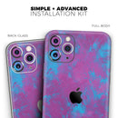 Purple and Blue Paintburst - Protective Skin Wrap & Decal – Compatible with iPhone SE to iPhone 17 Pro Max (All Models)