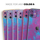 Purple and Blue Paintburst - Protective Skin Wrap & Decal – Compatible with iPhone SE to iPhone 17 Pro Max (All Models)