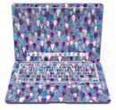Purple and Blue Upside Down Teardrop Watercolor Pattern - MacBook Air Skin Kit