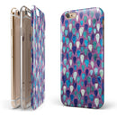 Purple and Blue Upside Down Teardrop Watercolor Pattern iPhone 6/6s or 6/6s Plus 2-Piece Hybrid INK-Fuzed Case