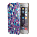 Purple and Blue Upside Down Teardrop Watercolor Pattern iPhone 6/6s or 6/6s Plus 2-Piece Hybrid INK-Fuzed Case