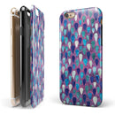 Purple and Blue Upside Down Teardrop Watercolor Pattern iPhone 6/6s or 6/6s Plus 2-Piece Hybrid INK-Fuzed Case