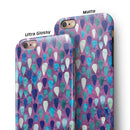 Purple and Blue Upside Down Teardrop Watercolor Pattern iPhone 6/6s or 6/6s Plus 2-Piece Hybrid INK-Fuzed Case