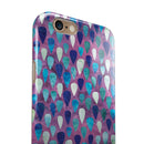 Purple and Blue Upside Down Teardrop Watercolor Pattern iPhone 6/6s or 6/6s Plus 2-Piece Hybrid INK-Fuzed Case