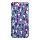 Purple and Blue Upside Down Teardrop Watercolor Pattern iPhone 6/6s or 6/6s Plus 2-Piece Hybrid INK-Fuzed Case