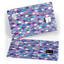 Purple and Blue Upside Down Teardrop Watercolor Pattern - Premium Protective Decal Skin-Kit for the Apple Credit Card