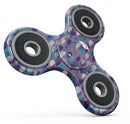 Purple and Blue Upside Down Teardrop Watercolor Pattern Full-Body Fidget Spinner Skin-Kit