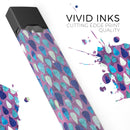 Purple and Blue Upside Down Teardrop Watercolor Pattern - Premium Decal Protective Skin-Wrap Sticker compatible with the Juul Labs vaping device