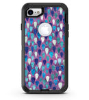 Purple and Blue Upside Down Teardrop Watercolor Pattern - iPhone 7 or 8 OtterBox Case & Skin Kits