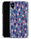 Purple and Blue Upside Down Teardrop Watercolor Pattern - iPhone X Clipit Case