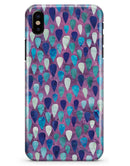 Purple and Blue Upside Down Teardrop Watercolor Pattern - iPhone X Clipit Case
