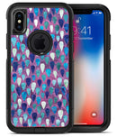 Purple and Blue Upside Down Teardrop Watercolor Pattern - iPhone X OtterBox Case & Skin Kits
