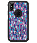 Purple and Blue Upside Down Teardrop Watercolor Pattern - iPhone X OtterBox Case & Skin Kits