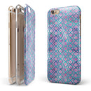 Purple and Blue Watercolor Helix Pattern iPhone 6/6s or 6/6s Plus 2-Piece Hybrid INK-Fuzed Case