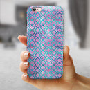 Purple and Blue Watercolor Helix Pattern iPhone 6/6s or 6/6s Plus 2-Piece Hybrid INK-Fuzed Case
