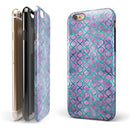 Purple and Blue Watercolor Helix Pattern iPhone 6/6s or 6/6s Plus 2-Piece Hybrid INK-Fuzed Case