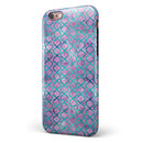 Purple and Blue Watercolor Helix Pattern iPhone 6/6s or 6/6s Plus 2-Piece Hybrid INK-Fuzed Case