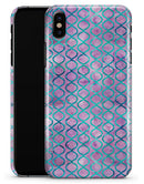 Purple and Blue Watercolor Helix Pattern - iPhone X Clipit Case
