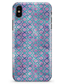 Purple and Blue Watercolor Helix Pattern - iPhone X Clipit Case