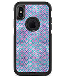 Purple and Blue Watercolor Helix Pattern - iPhone X OtterBox Case & Skin Kits