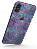 Purple and Blue Watercolor Helix Pattern - iPhone X Skin-Kit
