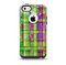 Purple and Green Plad with Floral Pattern Skin for the iPhone 5c OtterBox Commuter Case