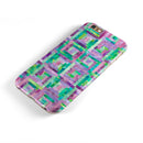 Purple and Green Watercolor Patchwork iPhone 6/6s or 6/6s Plus 2-Piece Hybrid INK-Fuzed Case