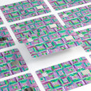 Purple and Green Watercolor Patchwork - Premium Protective Decal Skin-Kit for the Apple Credit Card