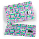 Purple and Green Watercolor Patchwork - Premium Protective Decal Skin-Kit for the Apple Credit Card