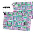 Purple and Green Watercolor Patchwork - Premium Protective Decal Skin-Kit for the Apple Credit Card
