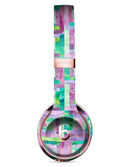 Purple and Green Watercolor Patchwork Full-Body Skin Kit for the Beats by Dre Solo 3 Wireless Headphones
