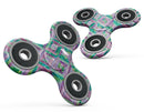 Purple and Green Watercolor Patchwork Full-Body Fidget Spinner Skin-Kit