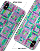 Purple and Green Watercolor Patchwork - iPhone X Clipit Case
