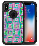 Purple and Green Watercolor Patchwork - iPhone X OtterBox Case & Skin Kits