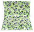 Purple and Green Watercolor Peacock Feathers - MacBook Air Skin Kit