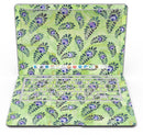 Purple and Green Watercolor Peacock Feathers - MacBook Air Skin Kit