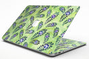 Purple and Green Watercolor Peacock Feathers - MacBook Air Skin Kit