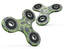 Purple and Green Watercolor Peacock Feathers Full-Body Fidget Spinner Skin-Kit