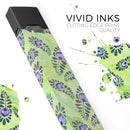 Purple and Green Watercolor Peacock Feathers - Premium Decal Protective Skin-Wrap Sticker compatible with the Juul Labs vaping device