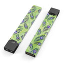 Purple and Green Watercolor Peacock Feathers - Premium Decal Protective Skin-Wrap Sticker compatible with the Juul Labs vaping device